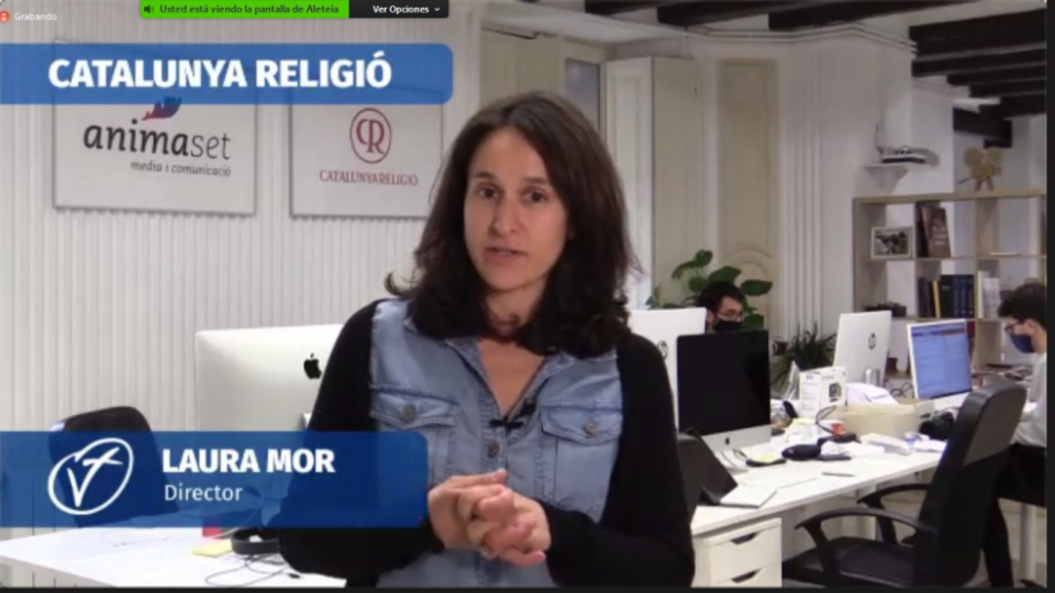 Laura Mor ha presentat Catalunya Religió als membres del consorci.