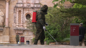 L'exèrcit entra a Poblet per desinfectar zones del monestir