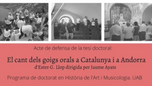 El cant dels goigs orals a Catalunya i Andorra, per Ester G. Llop