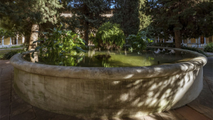 Meditació zen al claustre de Pedralbes