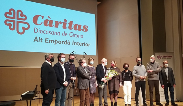 Càritas Girona i Figueres reten homenatge al voluntariat i al compromís de Marià Lorca