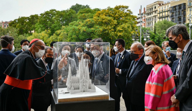 El president de Corea del Sud visita la Sagrada Família