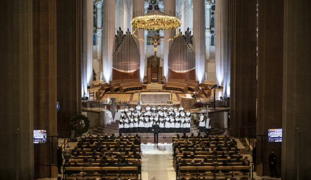 La Sagrada Família celebra el concert de Nadal amb l'Escolania de Montserrat